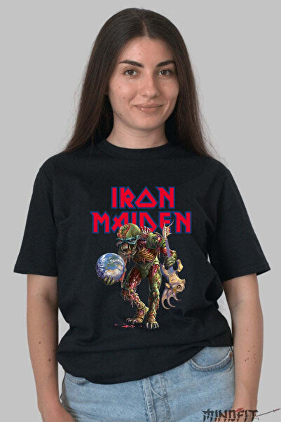 GILDAN Tricou Iron Maiden Eddie Cucereste Pamantul Dama
