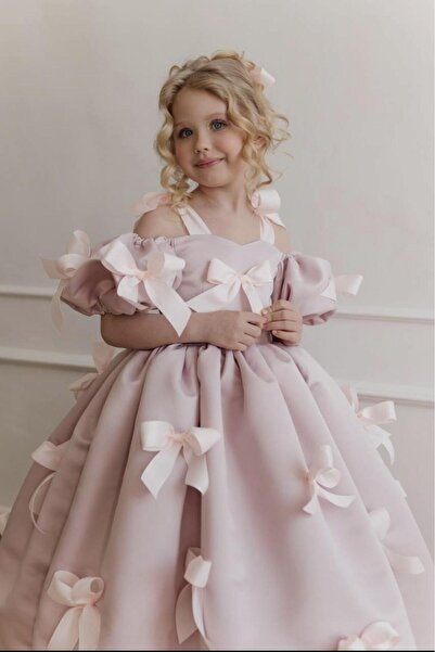 FKB FOR KIDS BABY Kız Çocuk Fiyonk Detaylı Tasarım Elbise