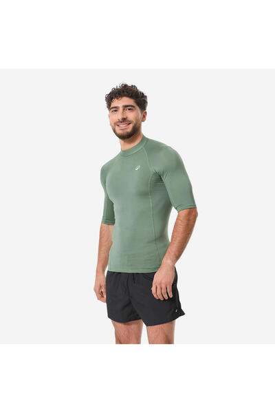 Decathlon Olaian Erkek Slim Fit Kısa Kollu UV Korumalı Tişört - Haki - 100