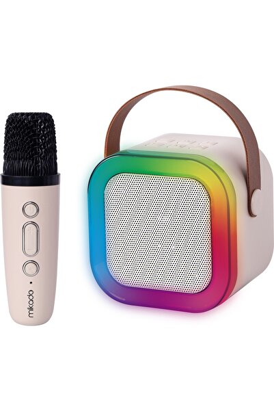 Mikado Md-27Bt Naos Krem Usb+Tf+Bluetooth Wireless Karaoke Mikrofonlu 5W 800M...