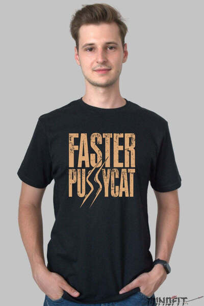 GILDAN Tricou Faster Pussycat Glam Rock Attitude Barbat