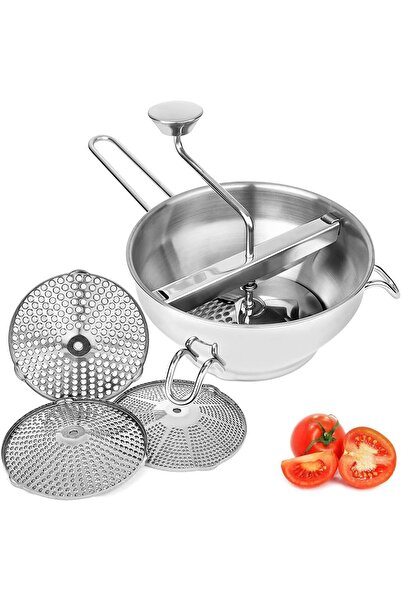 Generic Stainless Steel Food Mill with 3 Grinding Discs Kitchen Food Mashing ...