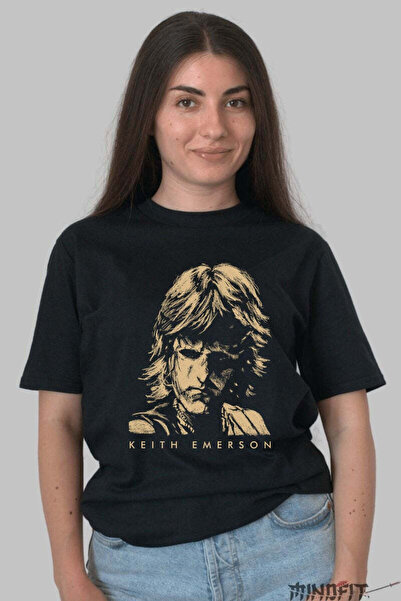 GILDAN Tricou Rock Keith Emerson Portret Iconic Prog Dama
