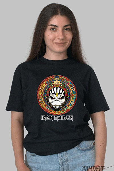 GILDAN Tricou Iron Maiden Aztec Skull Legacy Dama