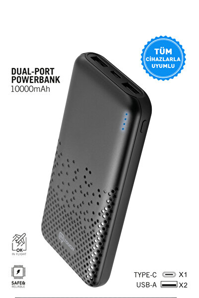 İntouch 10.000 mAh Slim Dual Port Powerbank Tüm Cihazlarla Uyumlu Taşınabilir...