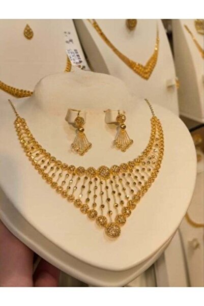 Generic Vintage pagoda necklace and earrings, exquisite multi-layered design,...