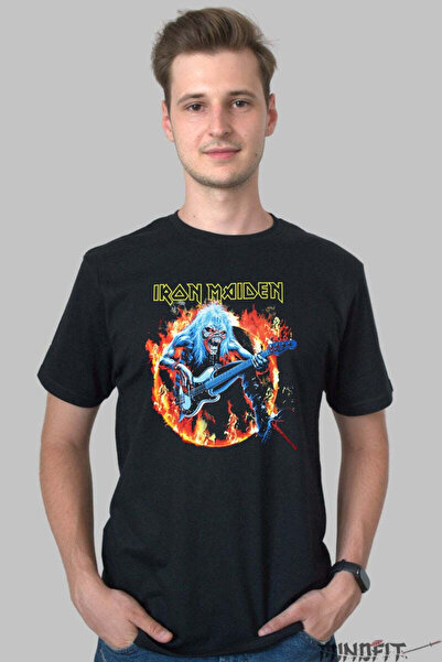 GILDAN Tricou Iron Maiden Eddie In Flacari Barbat
