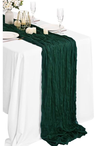 Generics Cheesecloth Table Runner, Wedding Decorations Vintage Table Centerpi...