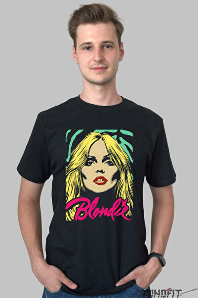 GILDAN Tricou Rock Blondie Neon Pop Art Barbat