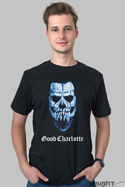 GILDAN Tricou Good Charlotte Skull Blue Impact Barbat