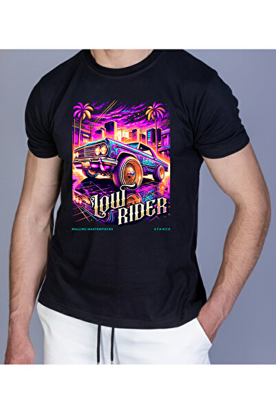 cosma Tricou bumbac, barbati, negru, lowrider