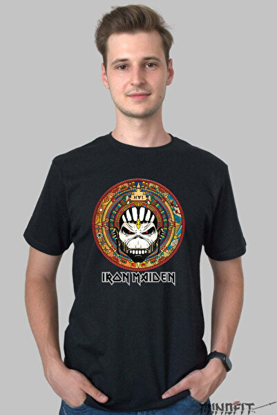 GILDAN Tricou Iron Maiden Aztec Skull Legacy Barbat