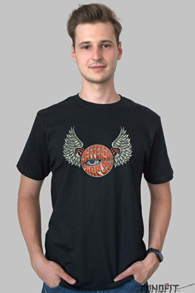 GILDAN Tricou Jefferson Airplane Psychedelic Wings Barbat