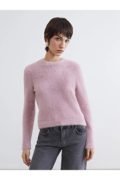 LC Waikiki Lcw Vision Pink Crew Neck Women's Knitwear Sweater