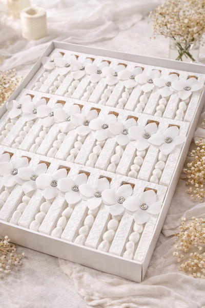 Minii Tuhafiye 30 Adet Cam Şişede Süslemeli Etiketsiz Şekerli Hediyelik - Söz...