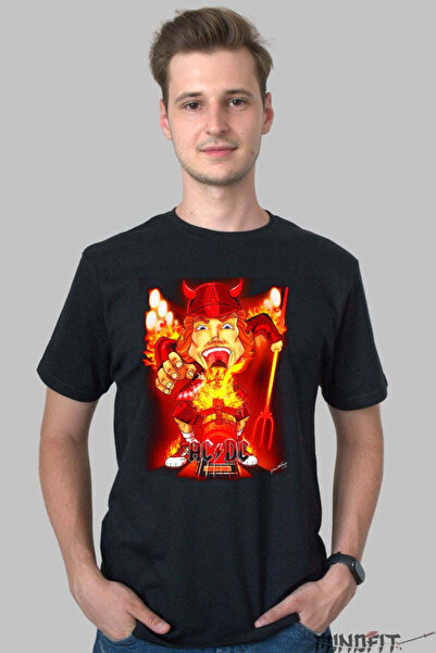 GILDAN Tricou Rock Ac Dc Demonul Scena Electric Barbat