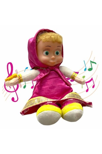 Virtual Trend Plush Doll Masha and the Bear with Musical Function, 28 cm, Mul...