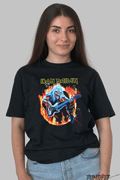 GILDAN Tricou Iron Maiden Eddie In Flacari Dama