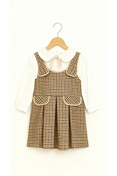 Gocoland Luna Checkered Girl's Gilet Dress