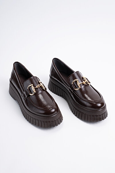 MARSEDO Kadın Loafer Makosen Casual Toka Detaylı Günlük Ayakkabı Sima