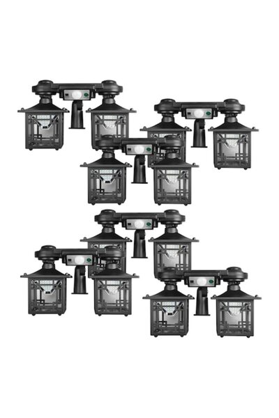 Optim Solution Set de 6 felinare solare duble