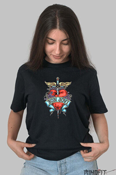 GILDAN Tricou Bon Jovi Heart Dagger Classic Dama