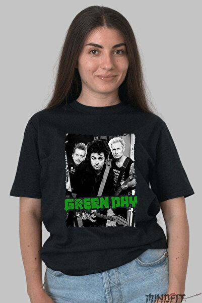 GILDAN Tricou Green Day Portret Punk Rock Dama