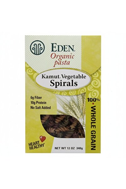 EDEN معكرونة كاموت حلزونية عضوية 100% حبوب كاملة – 340 غرام