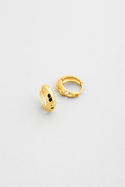 So CHIC... Zamansız Şıklık 18 Ayar Sarı Altın Kaplama Gümüş Halka Küpe