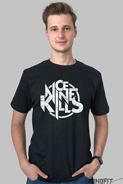 GILDAN Ice Nine Kills Ανδρικό T-Shirt με Παραμορφωμένο Λογότυπο