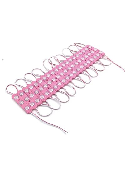 Point 3 Ledli Parmak LED Modül 1.5W 2835 Smd Mercekli 12V-20 Adet Pembe