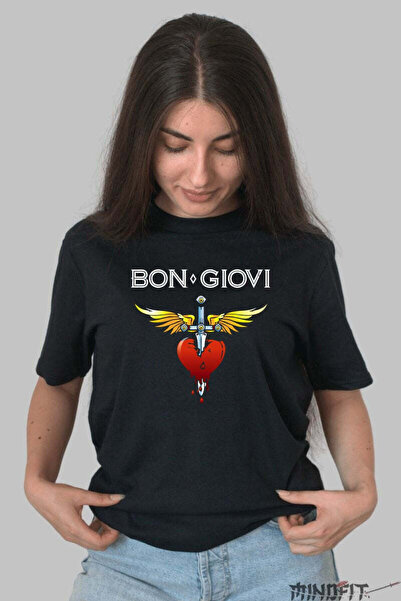 GILDAN Tricou Bon Jovi Heart Dagger Dama