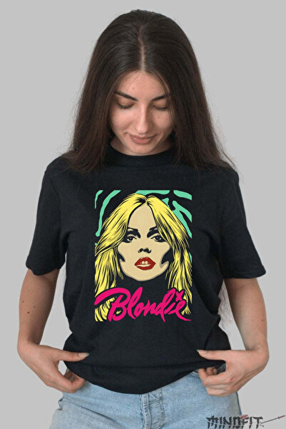 GILDAN Tricou Rock Blondie Neon Pop Art Dama