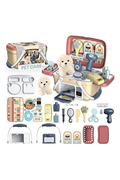 Arabest مجموعة أدوات بيطرية للأطفال مكونة من 23 قطعة للعب التخيلي والتمثيلي م...