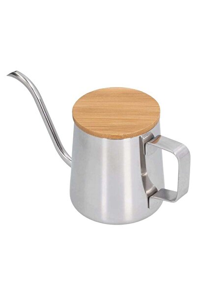 Arabest 250ml Stainless Steel Drip Coffee Pot with Wooden Lid (Silver)