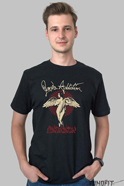 GILDAN Tricou Jane S Addiction Angel In Flames Barbat