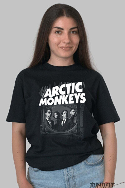 GILDAN Tricou Arctic Monkeys Portret Retro In Alb Negru Dama