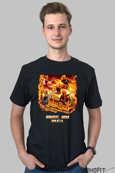 GILDAN Ανδρικό T-Shirt Firepower Judas Priest: Θρυλικό Συναυλία στη Βουδαπέστη