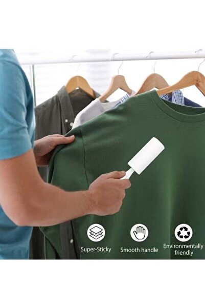 Generic Reusable Lint Roller Set – 2 Roller Sticks with 6 Refill Rolls