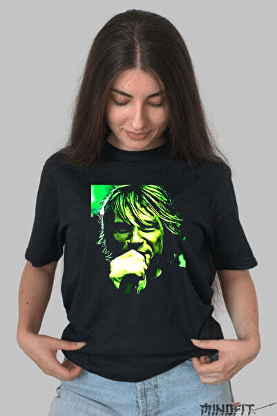 GILDAN Tricou Rock Bon Jovi Neon Green Portrait Dama