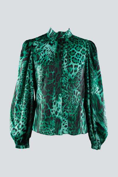 IDYL Brit Buttoned Printed Blouse