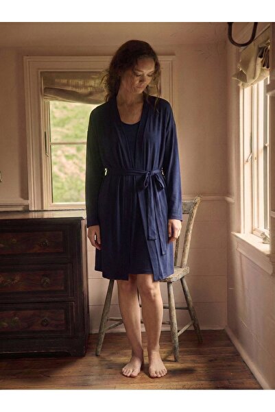 maternel Silky Textured Maternity Dressing Gown