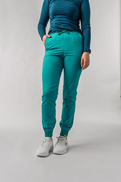 Masstex Vivi unisex medical trousers, stretch material – OCEAN GREEN