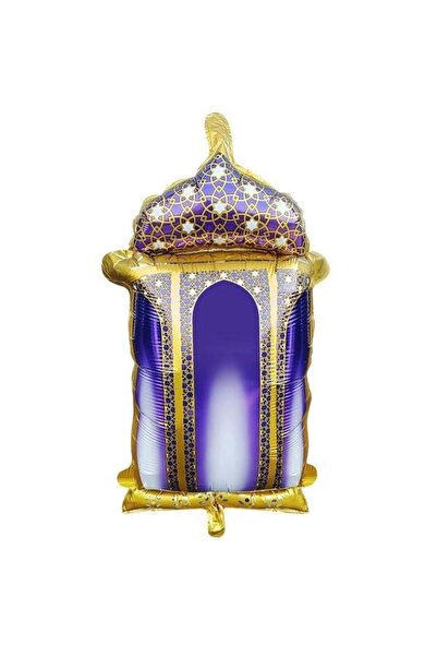 RÖNESANS PARTİ Ramadan candlestick figured purple foil balloon 59x55 cm