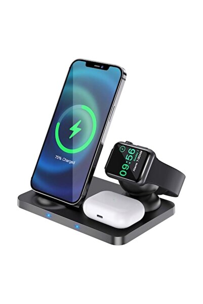 Optim Solution Stație de încărcare wireless 3 în 1