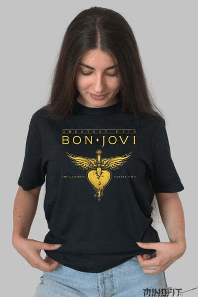 GILDAN Tricou Rock Bon Jovi Greatest Hits Collection Dama