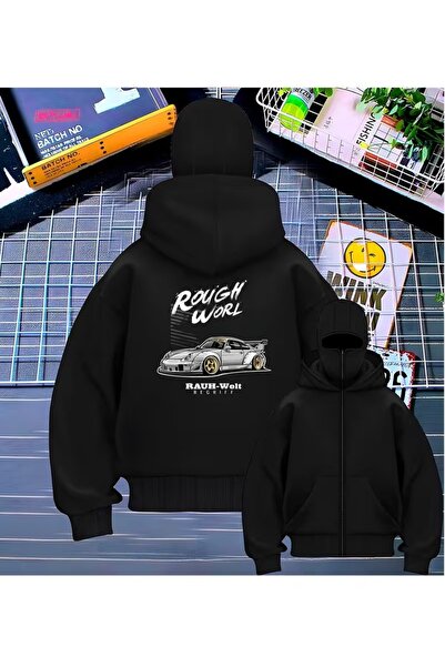 LAND MODA Hanorac Ninja cu mască de zăpadă – unisex cu glugă cald și conforta...