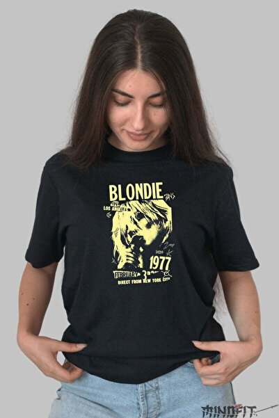GILDAN Tricou Rock Blondie 1977 Tour Poster Dama