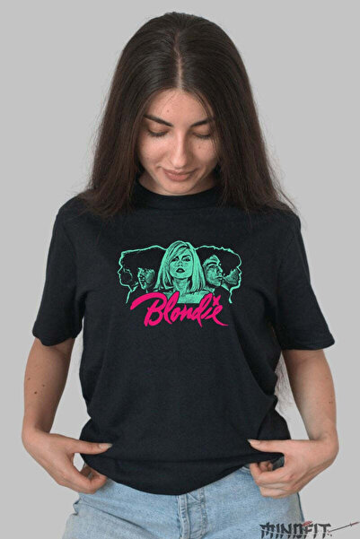 GILDAN Tricou Rock Blondie Neon Band Portrait Dama