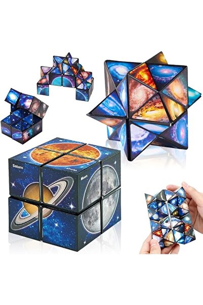 Generic Nalakal Infinity Rubik's Cube 2 in 1 Star Shape Magic Fidget Toy for ...